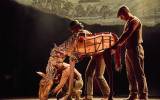 Eloise Beaumont-Wood, Diany Samba-Bandza, Jordan Paris (Baby Joey) in War Horse. Credit Brinkhoff-Moegenburg