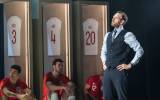 David Sturzaker (Gareth Southgate) & cast in Dear England national tour. c. Marc Brenner(3042)